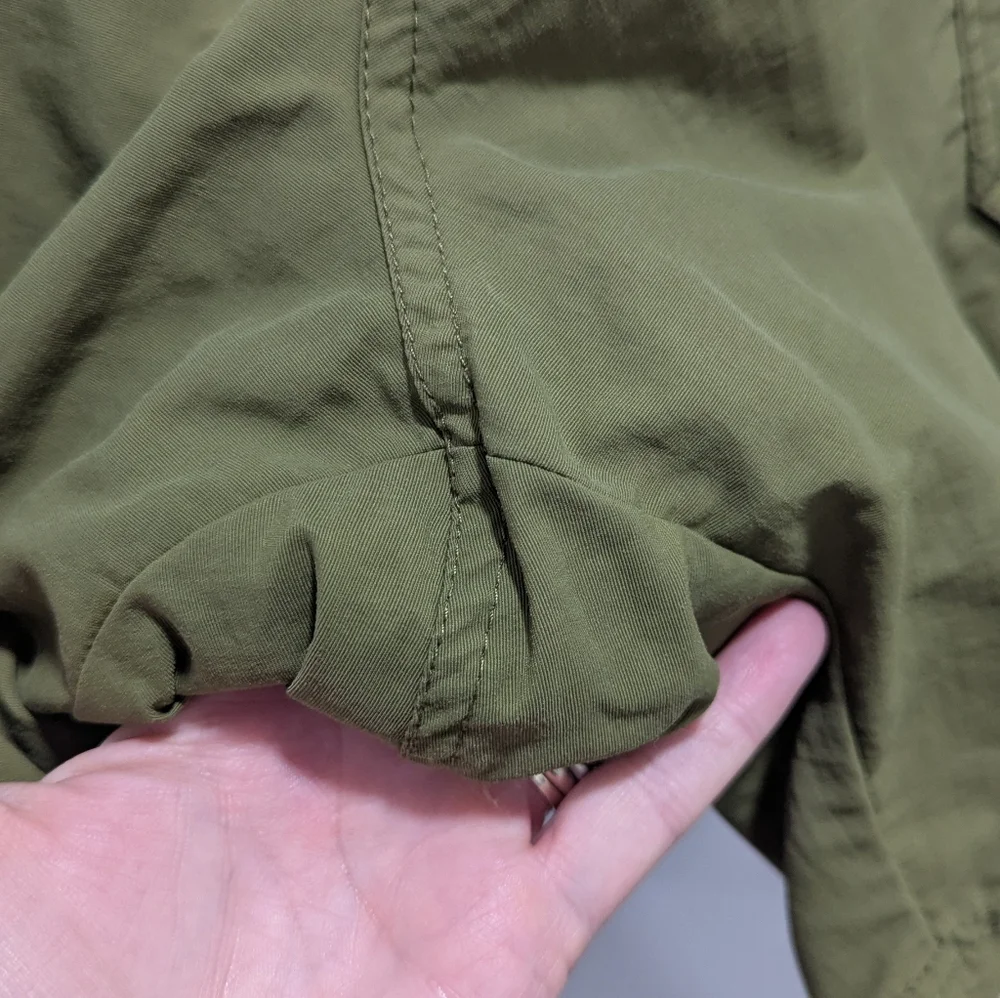 Eddie Bauer Mens Shorts Hybrid Green Nylon Swim Trunks Mesh Lined Drawstring XL - Picture 3 of 10